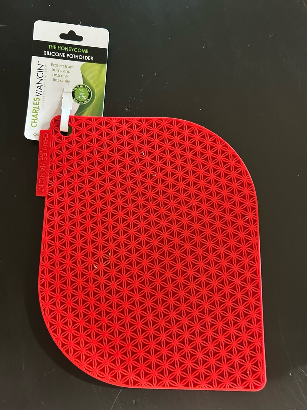 Red Honeycomb Silicone Potholder
